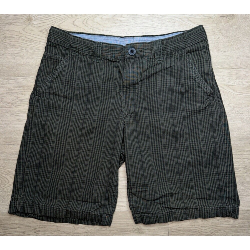 Columbia Omni Shade Chino Shorts Green Men's 32 Khaki Check Outdoors Hiking